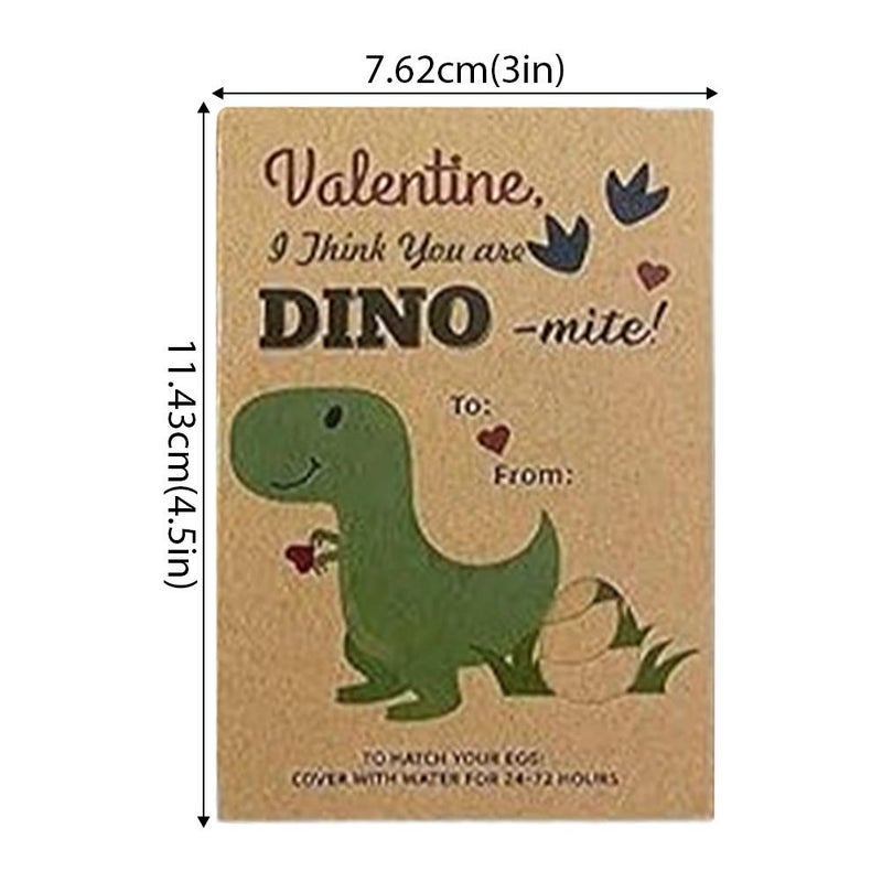 Valentines Day Gifts for Kids, Dinosaur Egg Hatching Card, Funny Dino Valentine Exchange Cards Set for Boys Girls Toddler School (6PCS) - Image 3
